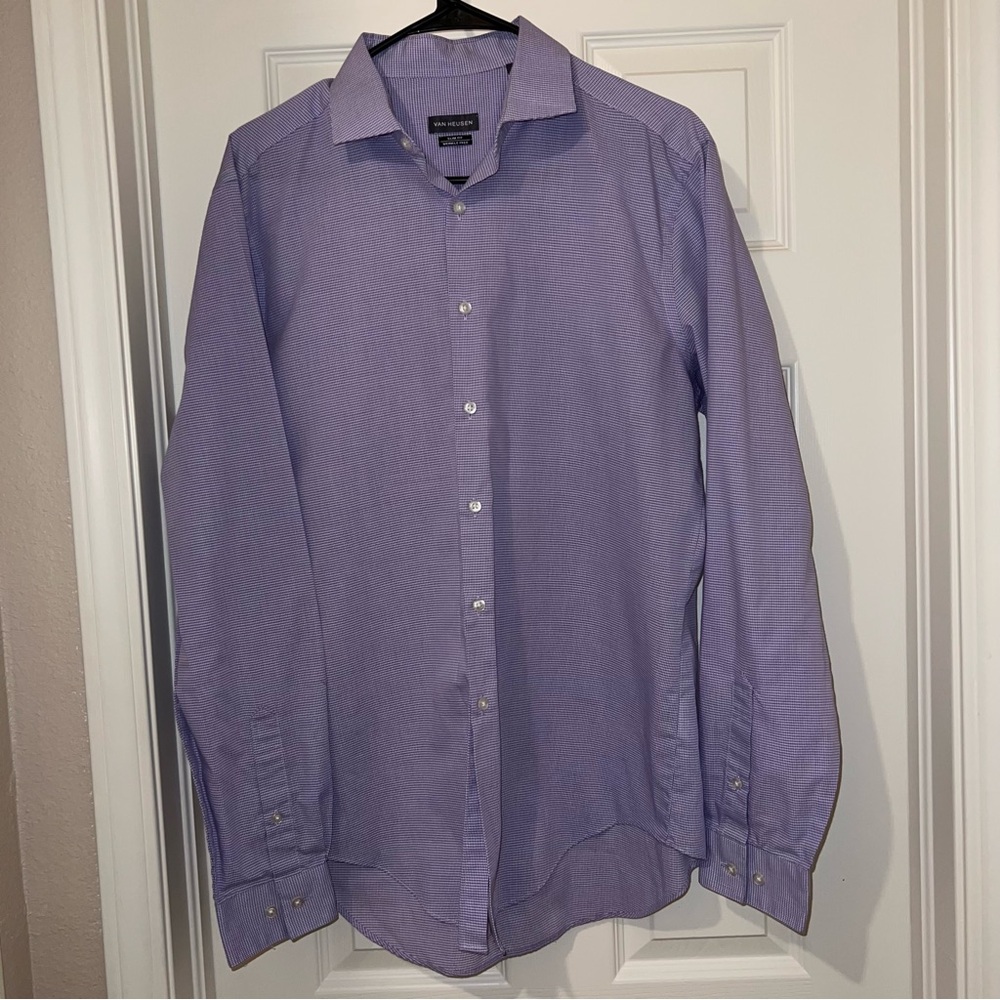 purple Van Heusen button-down